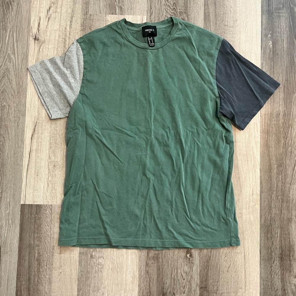 Green patchwork tee